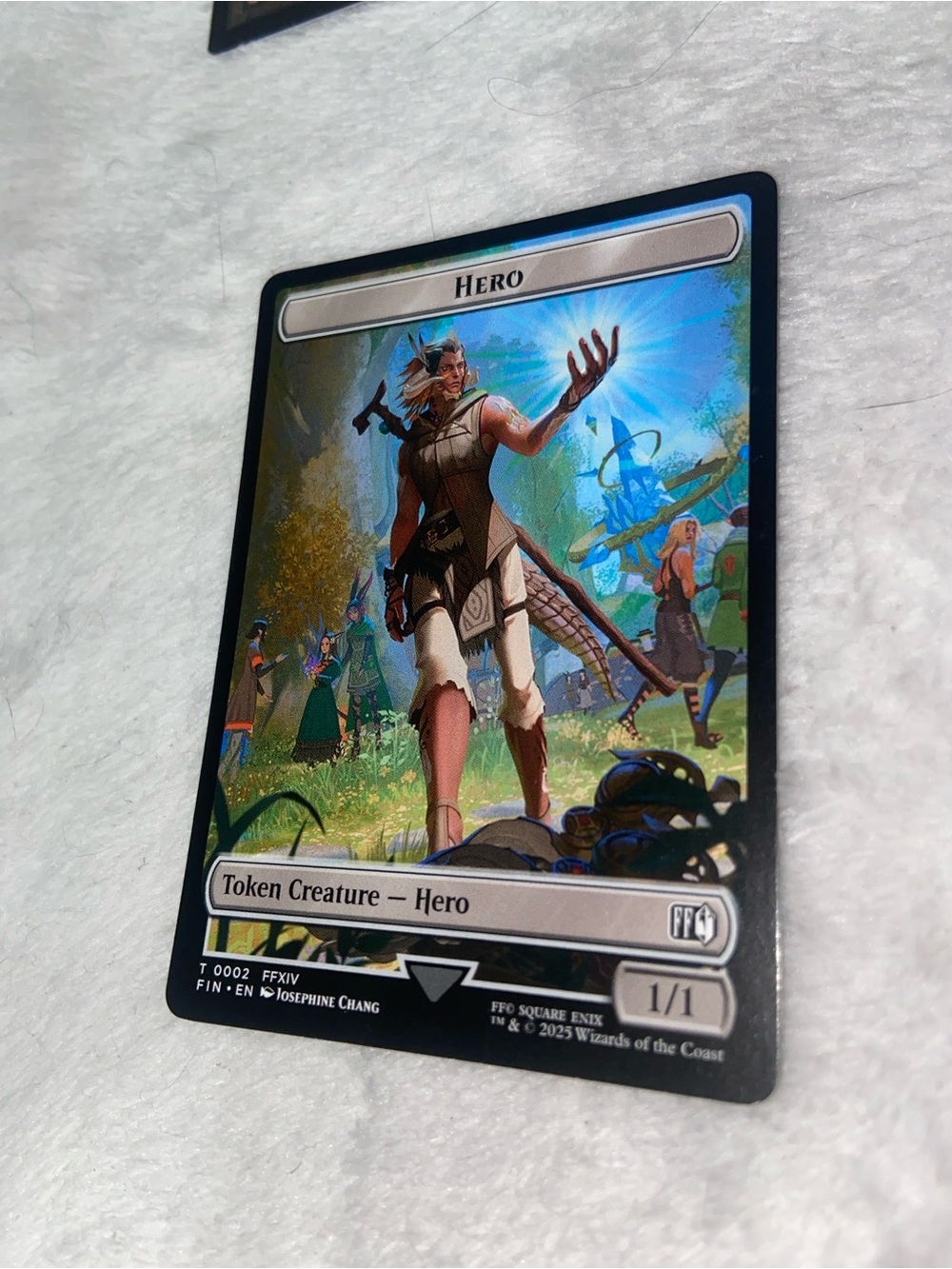 Hero Token Creature card (#T 0002) Magic the Gathering Final Fantasy